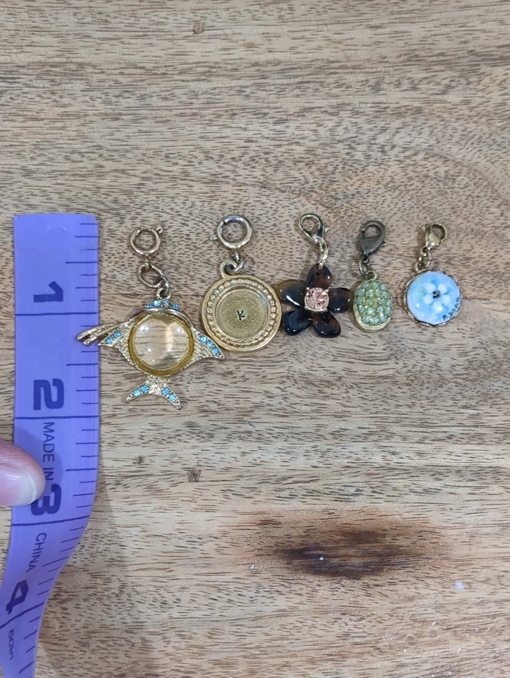 Multi Charm Bundle with Blue Floral & Tortoiseshell Accents